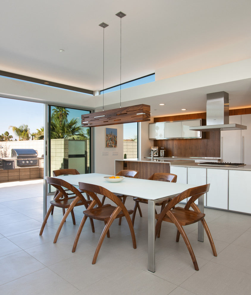 Aeris 54 - LED Linear Pendant, Wood: Oiled Walnut, Brushed Aluminum
