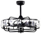 Yaiza 27 in. 6-Light Indoor Matte Black Finish Ceiling Fan with Light Kit