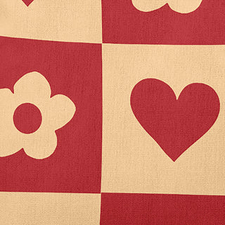Heart And Flowers Grid Decorative Throw Pillow, Buddah, 20"x20"