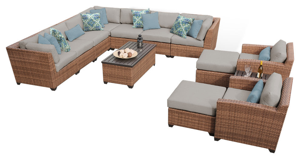 Laguna 13 Piece Outdoor Wicker Patio Furniture Set 13a