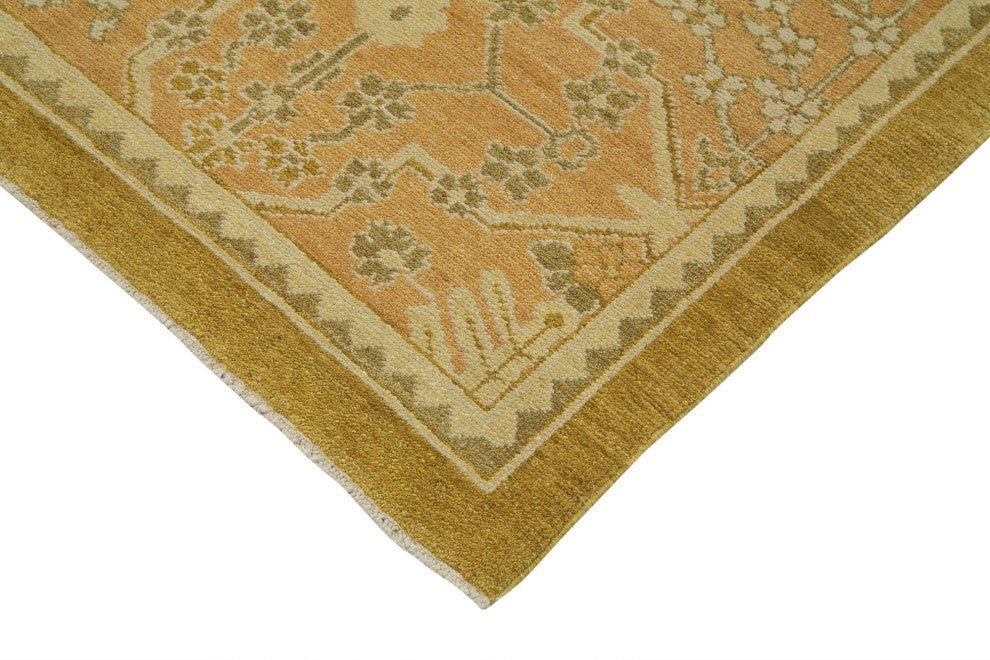Rug N Carpet - Handwoven Oriental 9' 1" x 12' 0" Decorative Oushak Area Rug