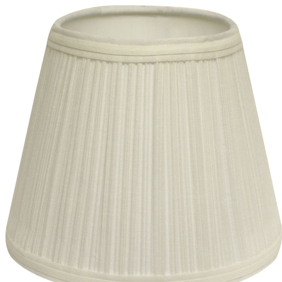 12" White Empire Hardback Slanted Broadcloth Lampshade UF