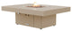 Rectangular Fire Pit Table, 48x36, Natural Gas, Beige Top, Beige