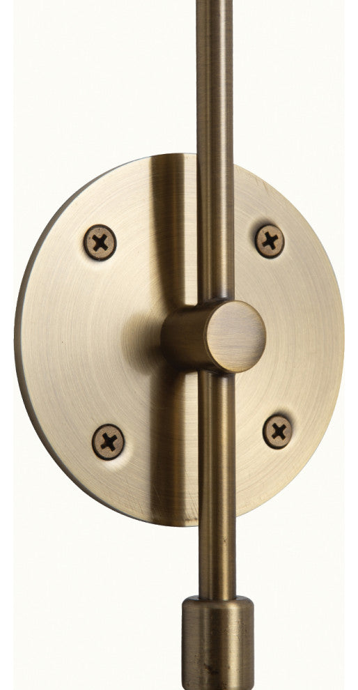 Luna Bella Wall Sconce, Weathered Brass, Matte Black