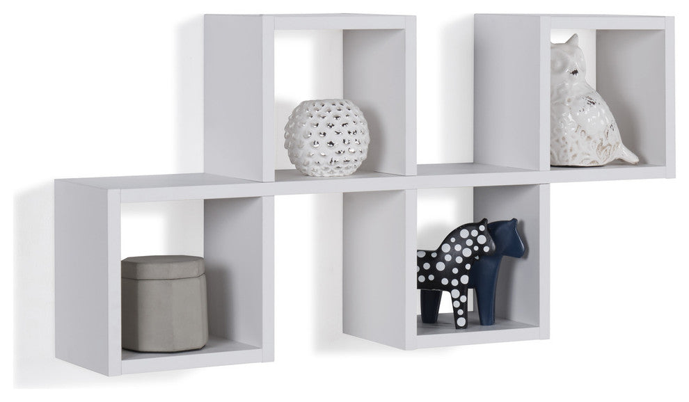 Cubby Chessboard Wall Shelf "“ Horizontal or Vertical, White