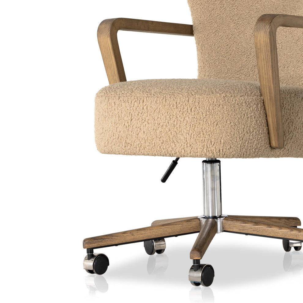 Melrose Desk Chair-Sheepskin Camel