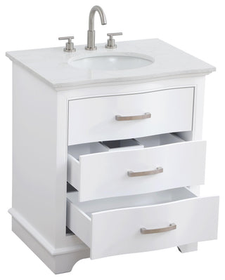 Home Living Knox 30" Single Bathroom Vanity, White
