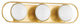 3 Light Bath Sconce, Aged Brass