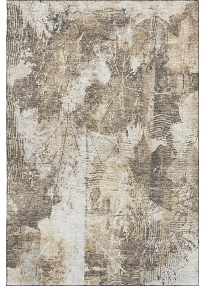 Premium Machine Washable Mayfield AMF560 Beige 3' x 5' Rug