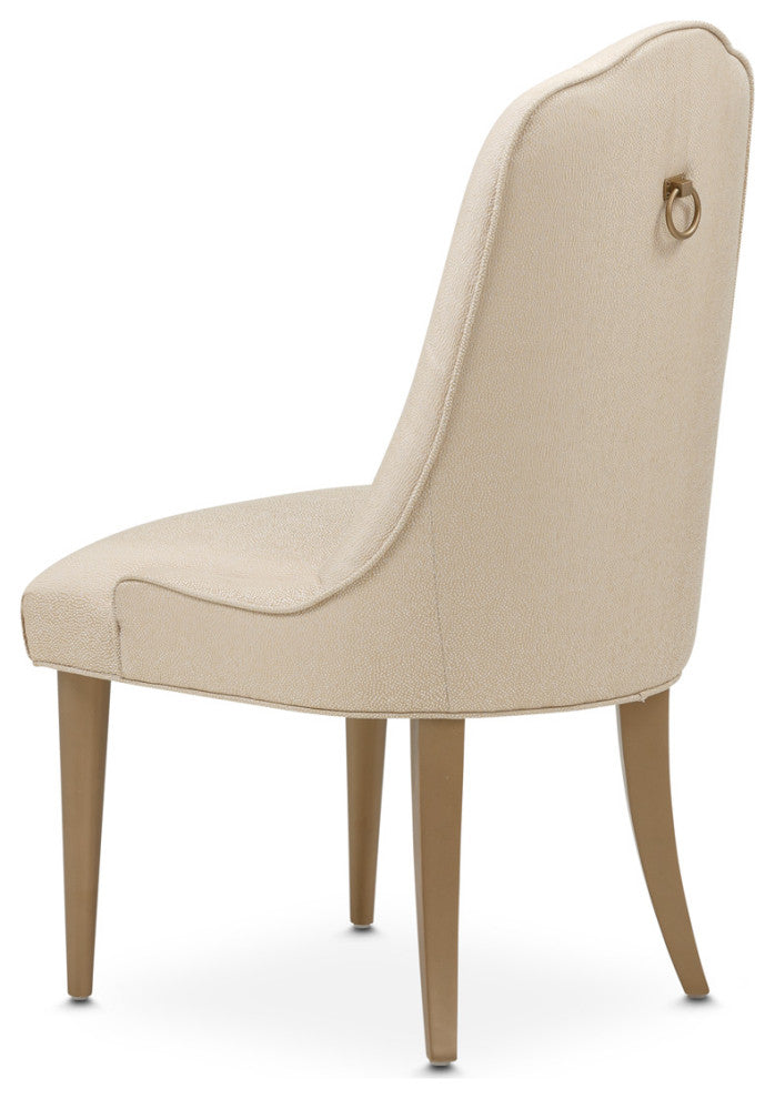 Malibu Crest Dining Side Chair, Set of 2 - Sahara/Burnished Gold