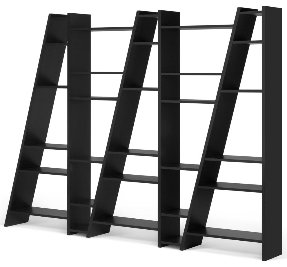 Tema Delta Modern Large Unique Display Shelving, Matte Black