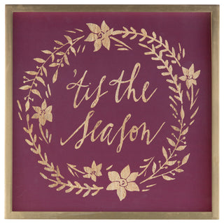 Framed Holiday Sentiment Sign, Set of 2