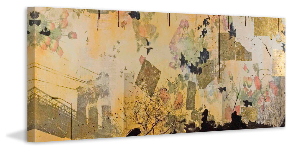 "Etched in Stone" Painting Print on Canvas by Tracy Silva Barbosa