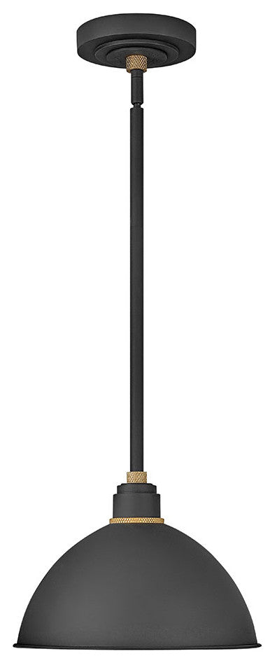 Hinkley Foundry Dome Pendant Barn Light, Textured Black