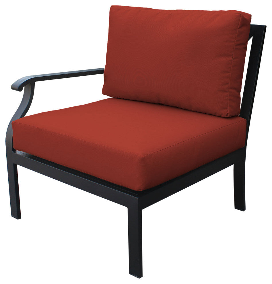 kathy ireland Madison Ave. 7 Piece Aluminum Patio Furniture Set 07e, Cinnamon