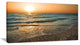 "Gloomy Atlantic Beach Portugal" Seashore Canvas Wall Art, 1 Panel, 60"x28"