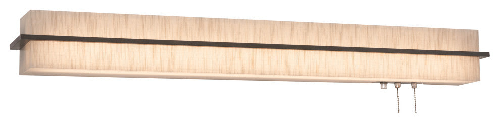 Apex 38" LED Overbed Wall Light, Weathered Gray, Jute Shade