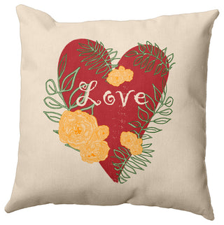 Love And Roses Decorative Throw Pillow, Buddah, 20"x20"