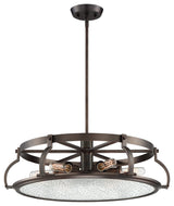 Eaton 6-Light Chandelier, Satin Copper Bronze