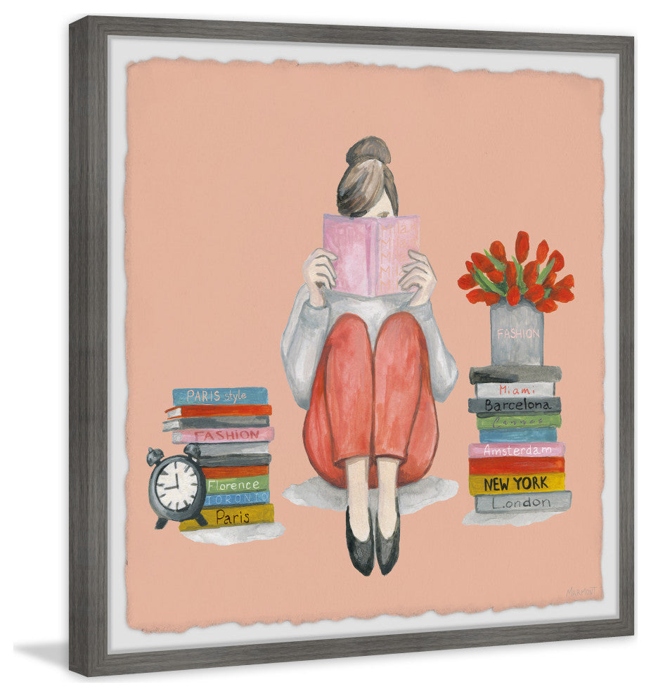 "Beginners Guide to Fashion" Framed Painting Print, 24x24