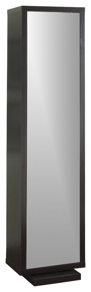 Bella Home Deluxe 71" Full-Length Mirror and Swivel Shelving Unit, Merlot