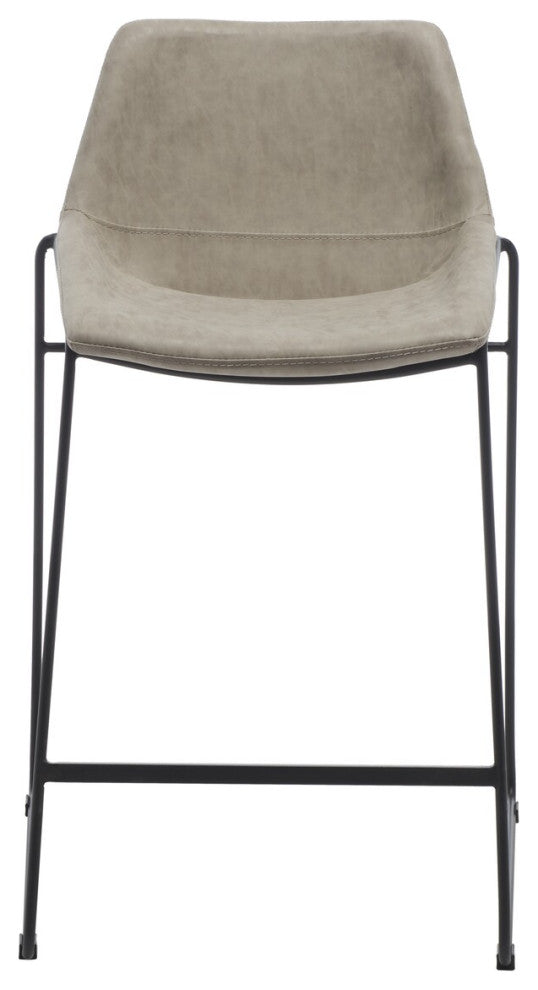 Safavieh Alexis Midcentury Counterstool, Stone/Black