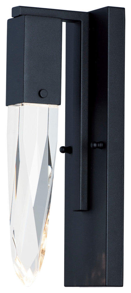 ET2 E31240-20 Quartz 15" Tall Integrated LED Bathroom Sconce - Black