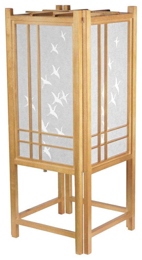 18" Cranes Shoji Lamp, Natural