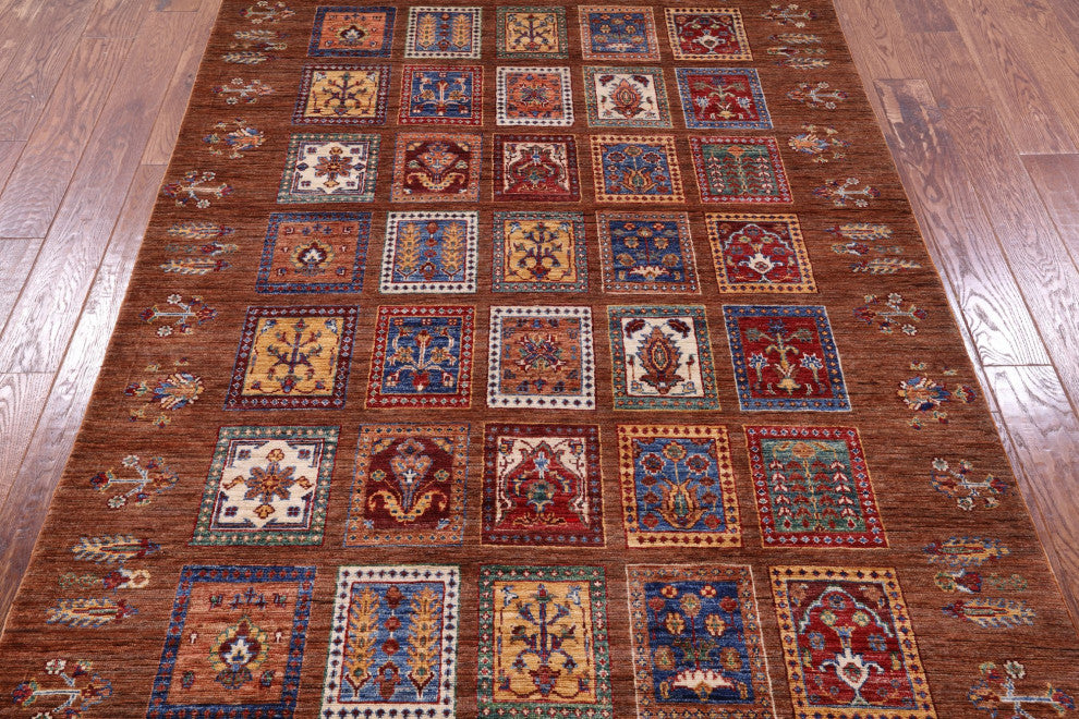 5' 2" X 7' 5" Tribal Persian Gabbeh Hand Knotted Wool Rug Q10093
