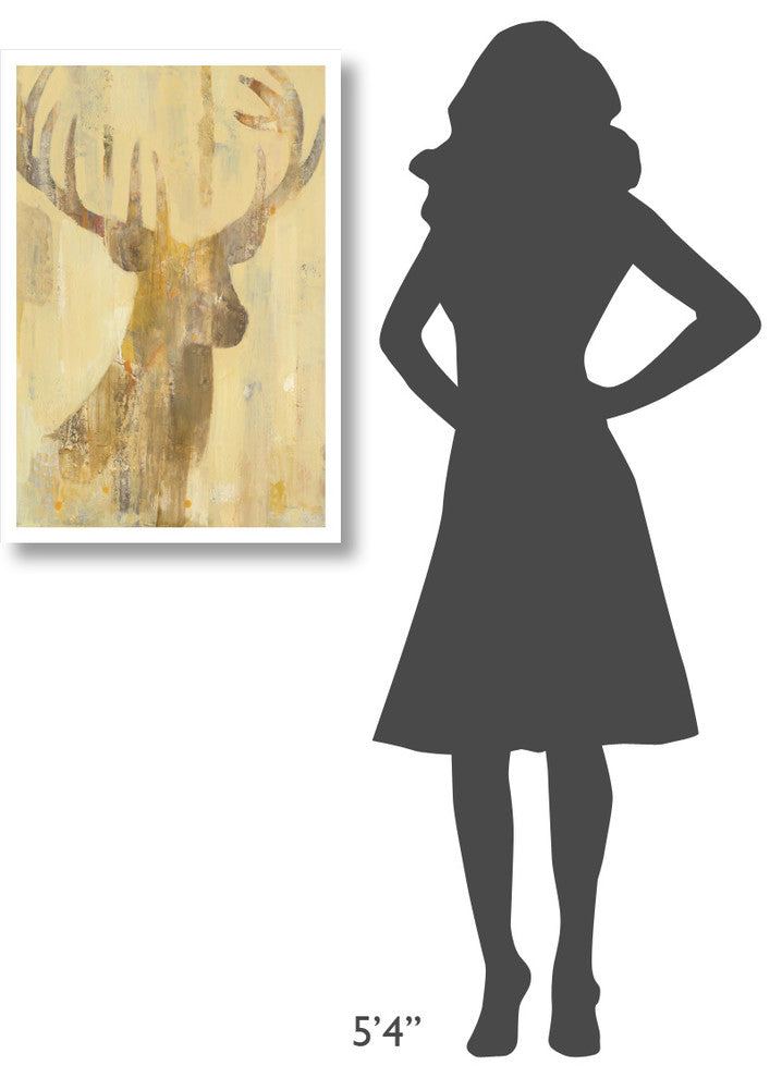 "Golden Antlers I" Digital Paper Print by Albena Hristova, 22"x32"