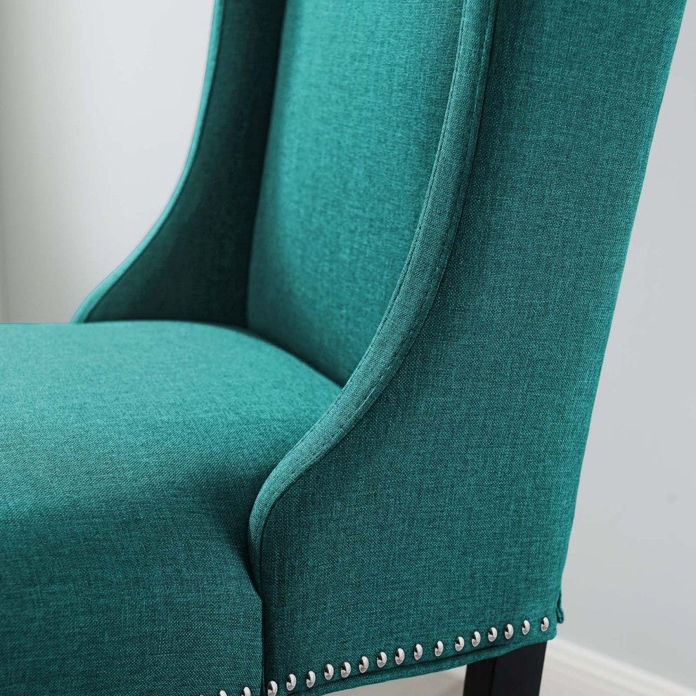 Bar Stool Chair Barstool, Fabric, Wood, Teal Blue, Modern, Bar Pub Restaurant