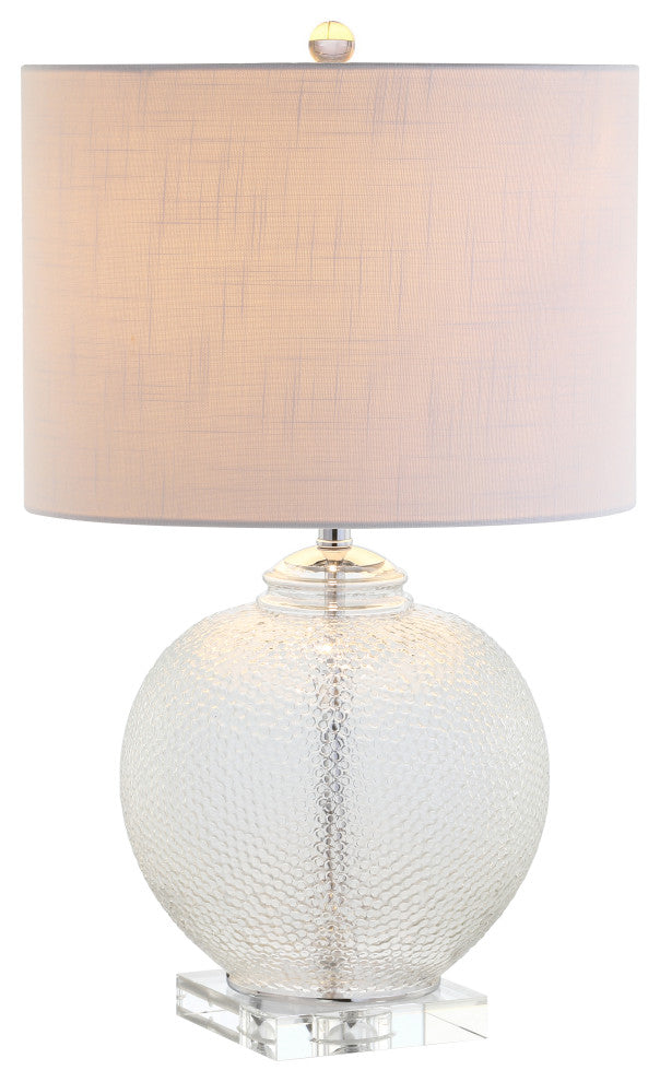 Avery 24" Glass and Crystal Table Lamp, Clear