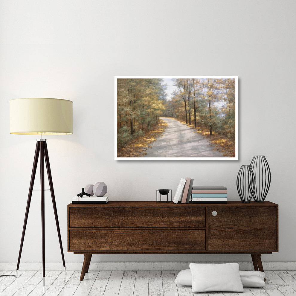 "Walking in Fall" Digital Paper Print by Diane Romanello, 50"x34"