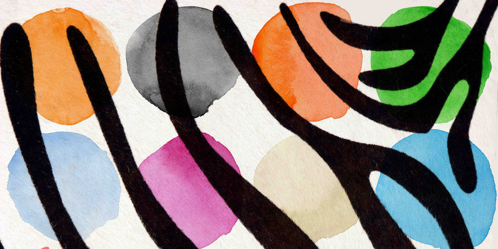"Rainbow Zebra II" Painting Print on Canvas by Irena Orlov