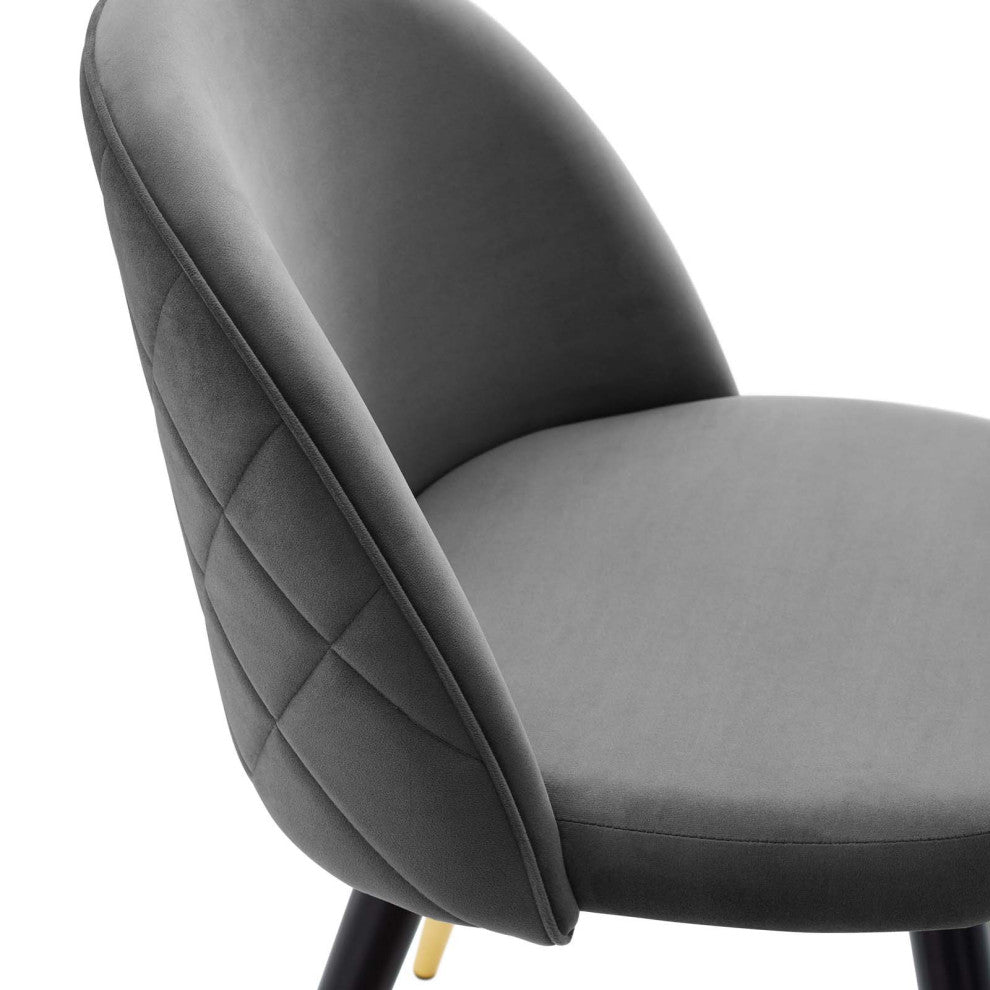 Cordial Performance Velvet Dining Chairs - Set of 2-Gray