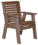 Poly Plain Bench, Chestnut Brown, 2 Foot