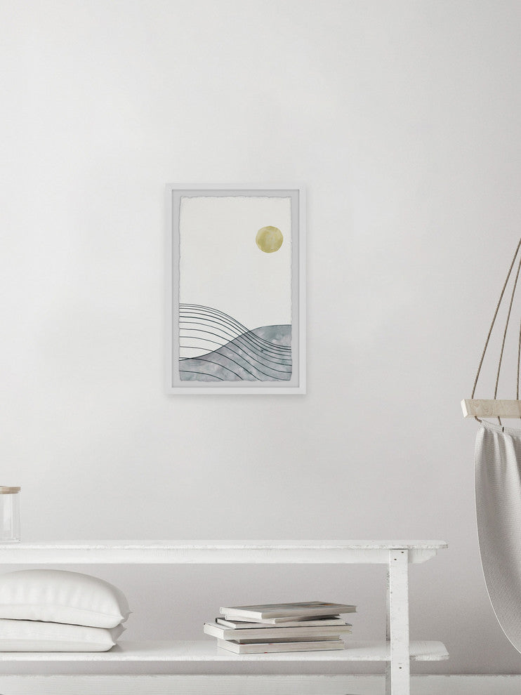 "Golden Moon" Framed Painting Print, 16"x24"