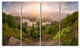 "Rising Above the River Mist" Landscape Photo Wall Art, 4 Panels, 48"x28"
