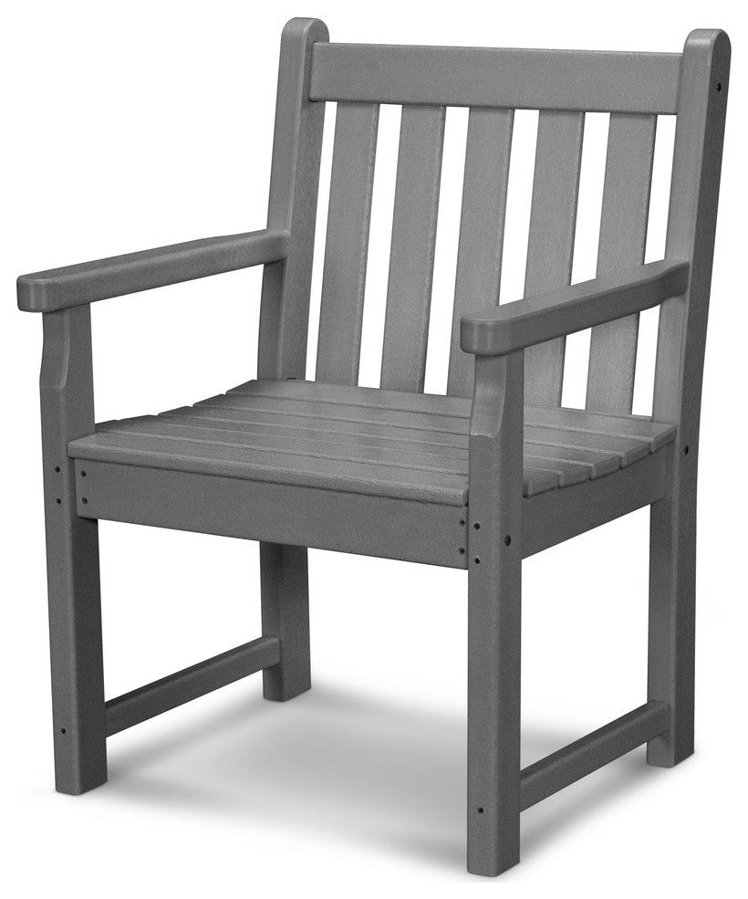 Polywood Traditional Garden Arm Chair, Slate Gray