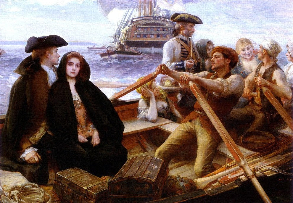 Albert Lynch The Jolly Boat, 18"x27" Wall Decal Print
