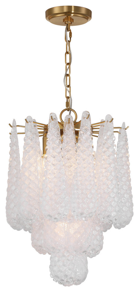 Crystorama Lighting Group OLL-6004 Ollie 4 Light 14"W Pendant / - Aged Brass /