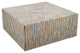 Alexandria 40 Square Coffee Table With Bone, Wood And Horn Inlay