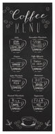 Coffee Menu Monochromatic Wall Art