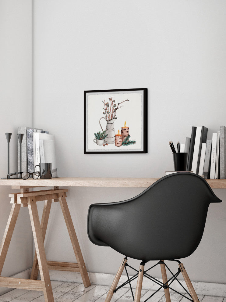 "Fig Tree and Candles" Framed Painting Print, 32x32