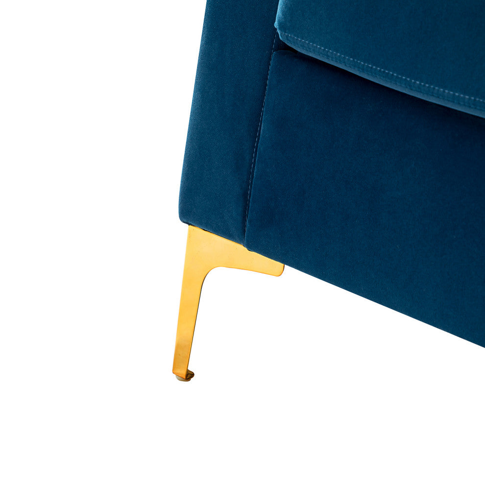 Contemporary Style Club Chair With Arms, Set of 2, Navy