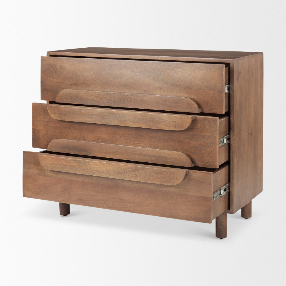 Astrid Medium Brown Solid Wood Cabinet