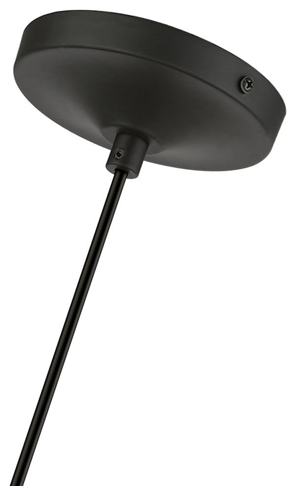 Aldrich 1 Light Black With Brushed Nickel Accent Pendant