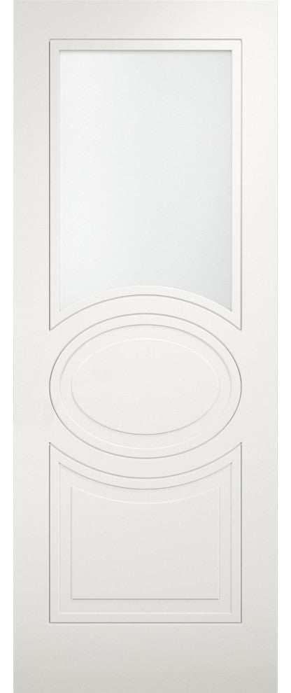 Slab Door Panel Opaque Glass / Mela 7012 Matte White / Finished Doors, 42" X 84"