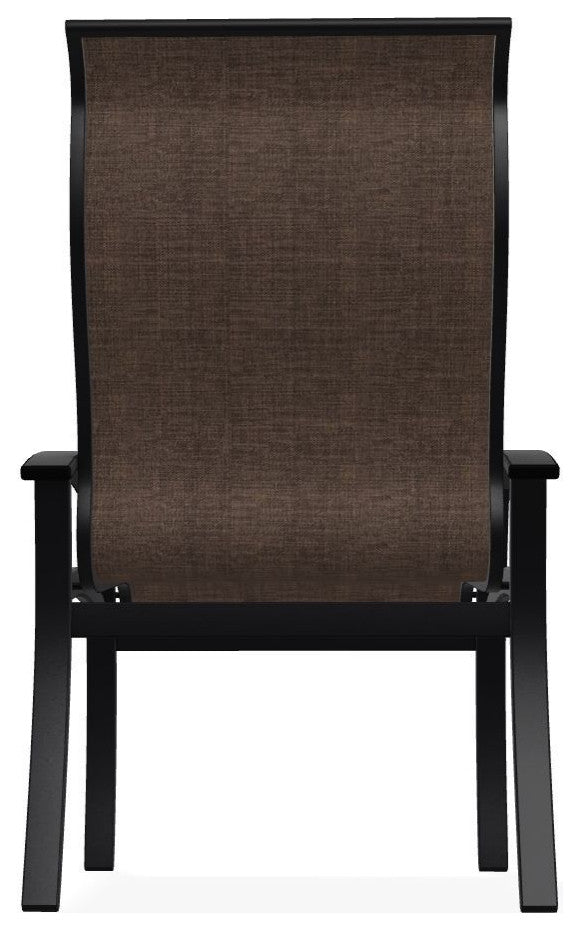 Belle Isle Sling Outdoor Dining Chair, Mocha/Black