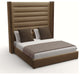 Nativa Interiors Irenne Horizontal Channel Bed, Brown, King, High 87"